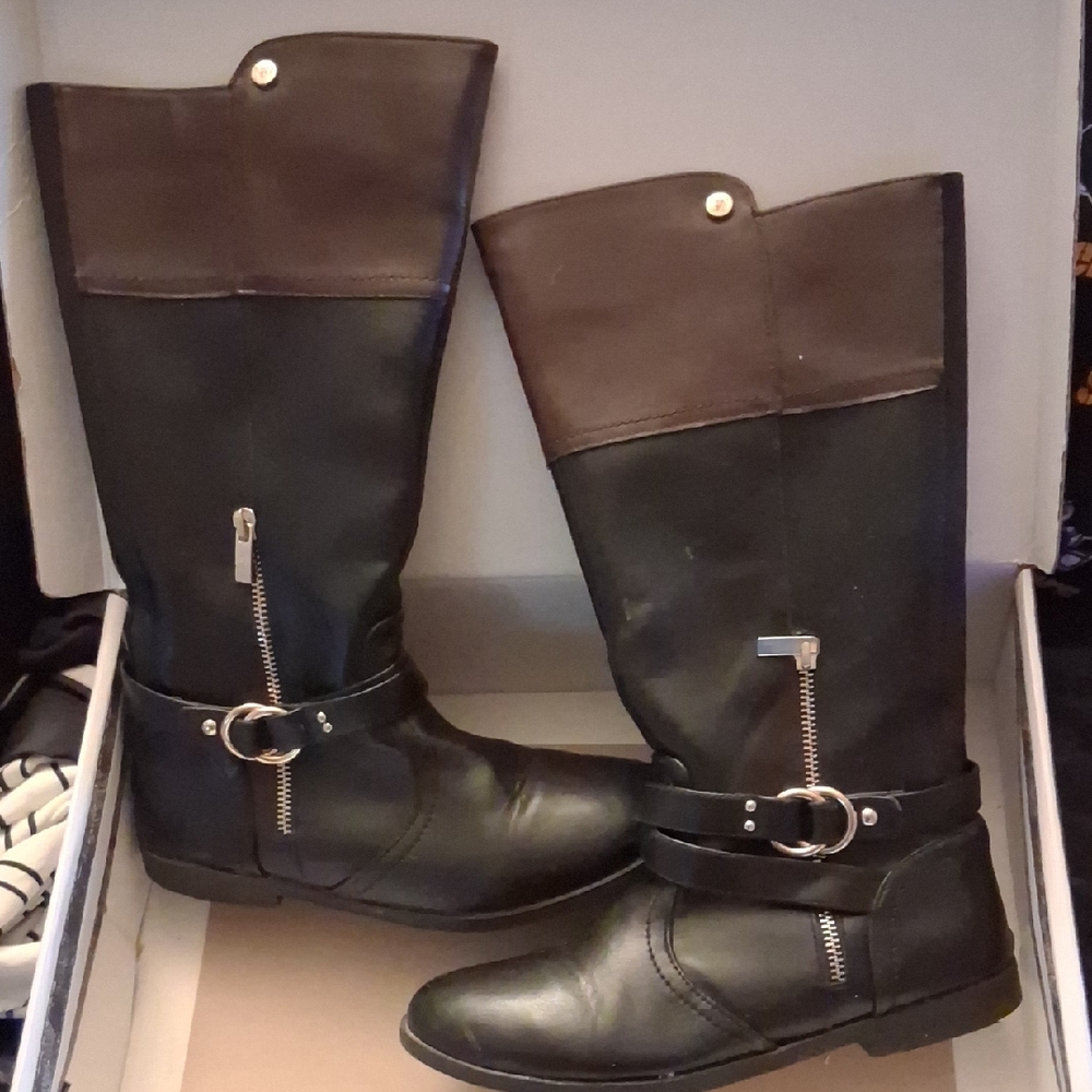 nine west 5 black and brown boots